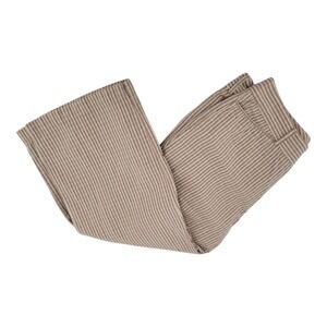 Dockers Ideal Fit Brown Stripe Metro Capri Pants Womens Stretch Size 8